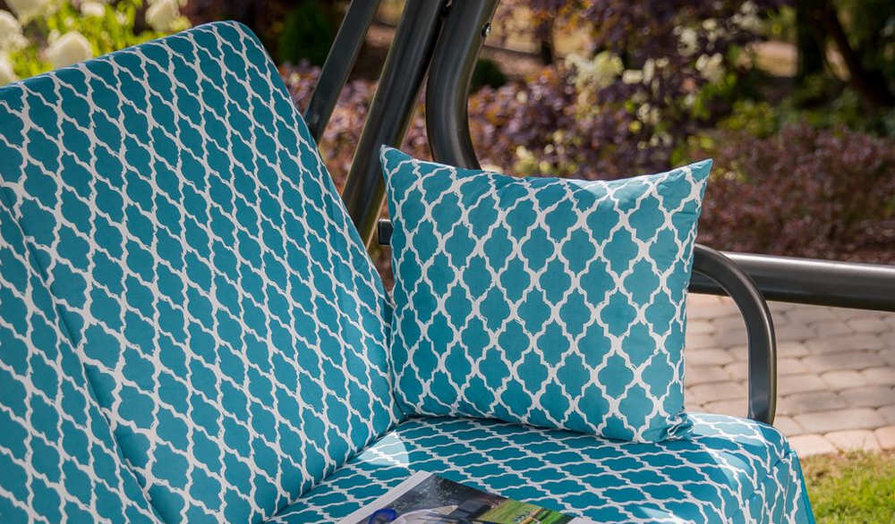 Huśtawka ogrodowa PATIO Rimini H030-21PB wysoka jakość konstrukcja stalowa rama wytrzymala malowana metoda proszkowa uzytkowanie relaks bezpieczenstwo estyka wyglad