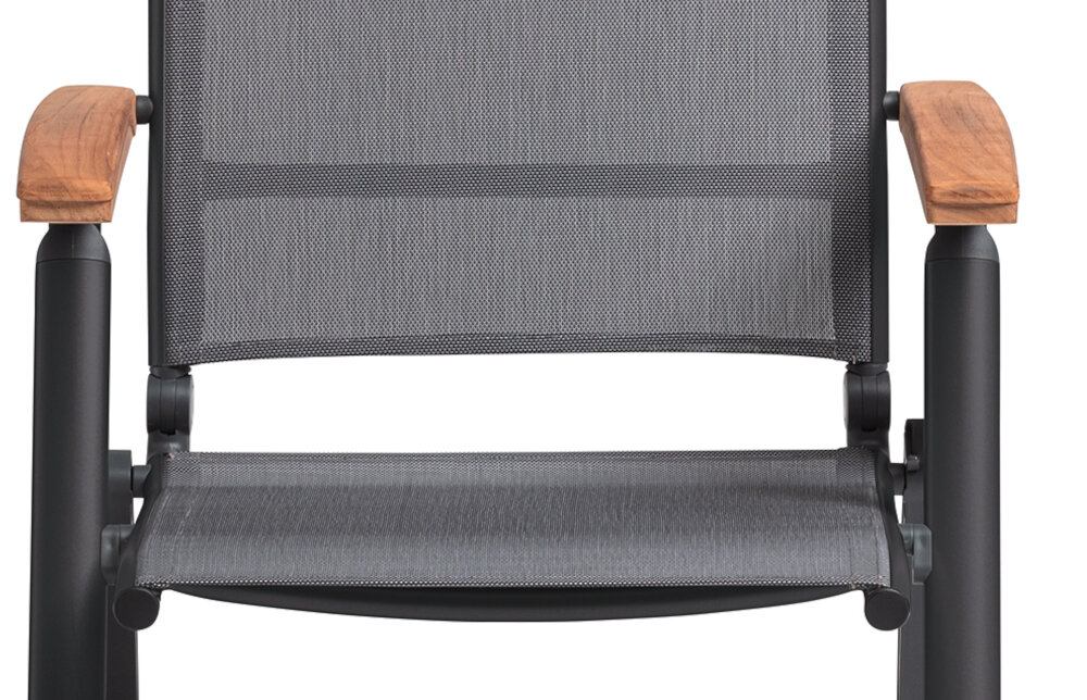 Krzesło ogrodowe KETTLER Cirrus 0100301-7110 Antracytowo-brązowy rama fotela z aluminium zabezpieczona przed wplywem warunkow atmosferycznych dlugotrwala ochrona przed promieniami UV i wilgocia siedzisk oparcie przyjazna dla skory struktura szybkie schniecie doskonala przepuszczalnosc powietrza kmfort funkcjonalnosc