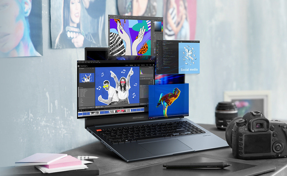 Laptop ASUS VivoBook Pro 15 K6502VU 15.6 i9-13900H 16GB RAM 1TB SSD GeForce RTX4050 Windows 11 Home procesor rdzenie taktowanie pamięć RAM moc