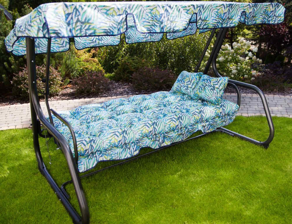 Huśtawka ogrodowa PATIO Parma G045-01PB cztery osoby funkcja spania rozkladana waga max 350 kg