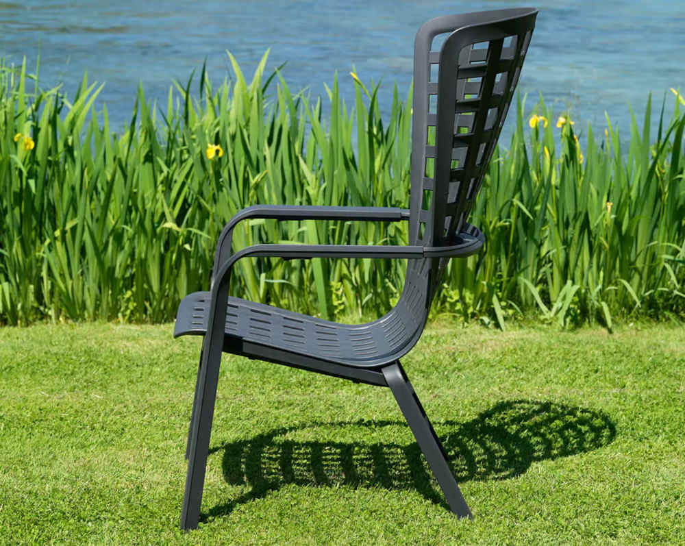 Krzesło NARDI Folio Antracytowy Wyjątkowa trwałość wykonanie włókno szklane zabezpieczenia