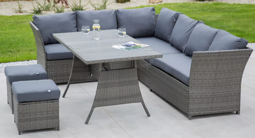 Zestaw mebli ogrodowych PATIO Gabrielle 47250 Popielaty komfort wygoda użytkowanie korzystanie komplet zestaw tworzywo polywood