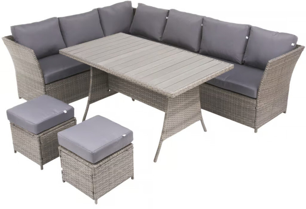 Zestaw mebli ogrodowych PATIO Gabrielle 47250 Popielaty zestaw akcesoria komplet wyposazenie