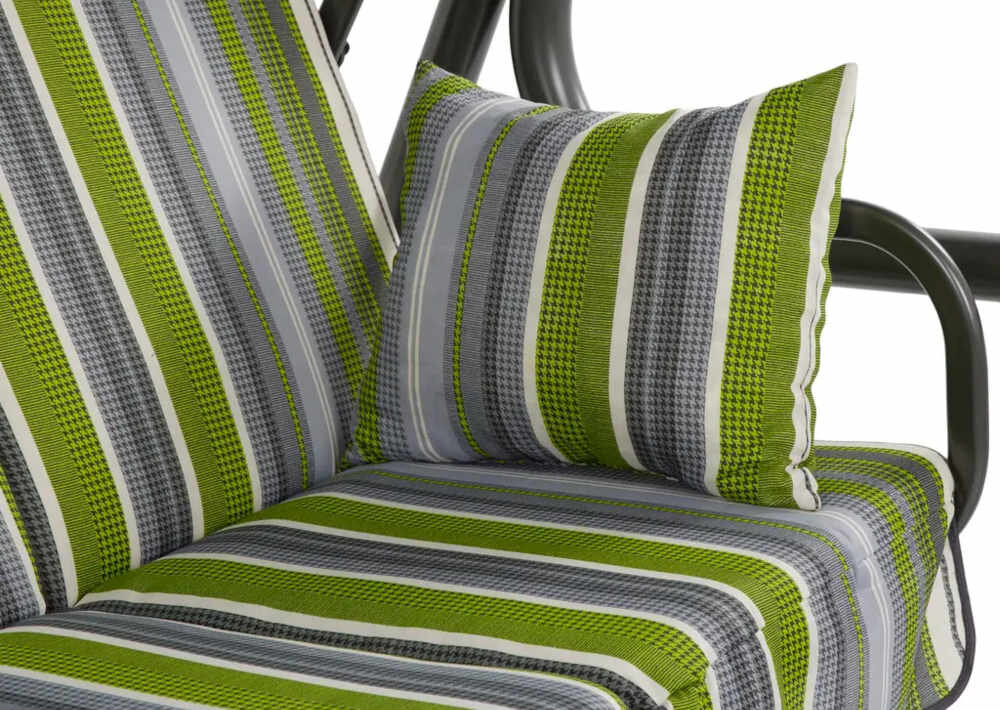 Huśtawka ogrodowa PATIO Rimini C010-06LB 75% bawełny estetyka wyglad miękka wygoda komfort uzytkowanie zestaw