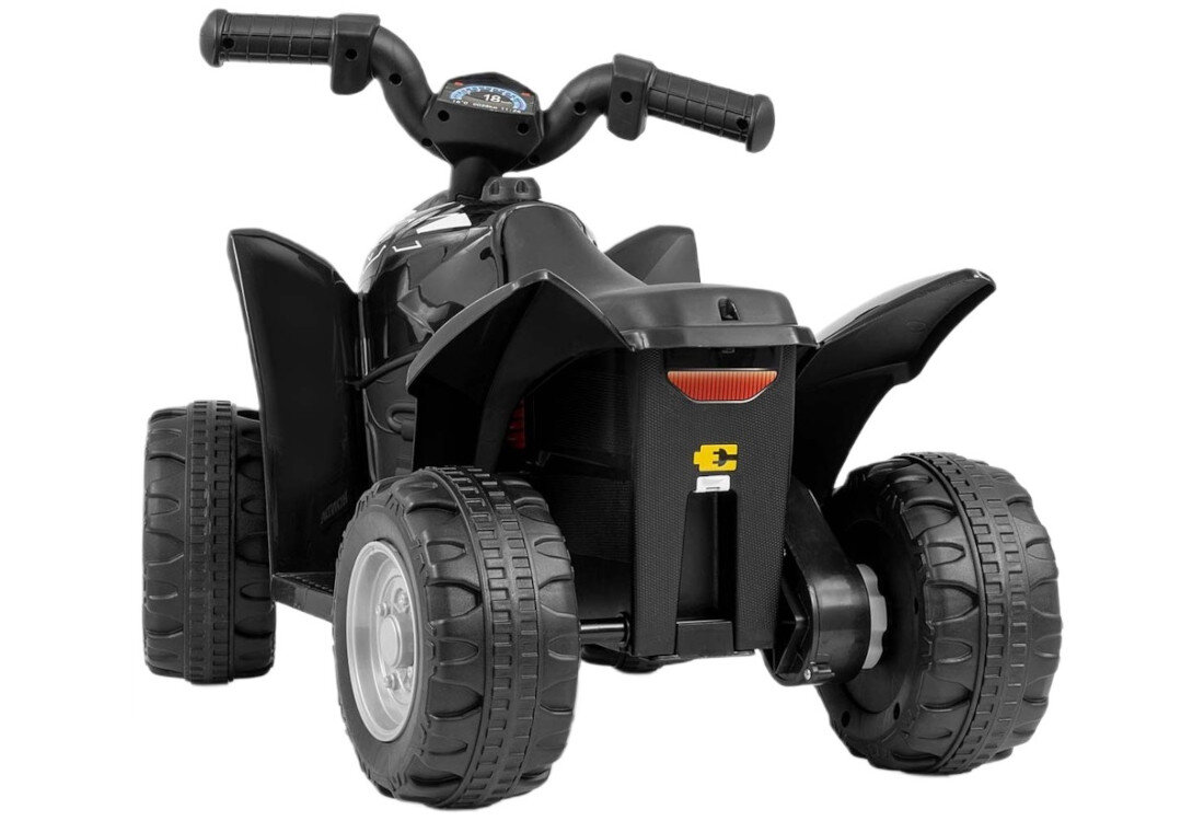 Quad elektryczny dla dziecka MILLY MALLY Honda ATV Czarny normy bezpieczeństwa certyfikat CE metalowe osie kół koła z tworzywa stucznego od 24 miesiąca życia wiek waga prędkość