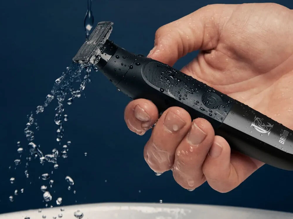 Trymer GILLETTE King C Style Master + Balsam 100 ml gumowana rączka akumulator wodoodporność