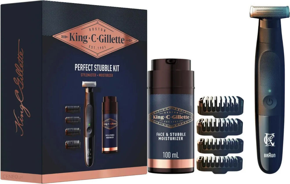 Trymer GILLETTE King C Style Master + Balsam 100 ml elementy zestaw