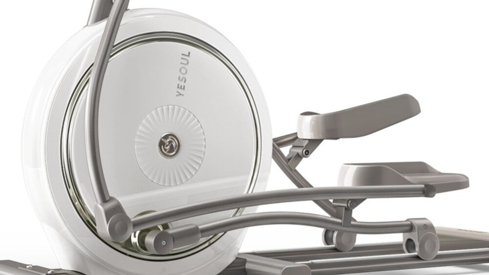 Orbitrek eliptyczny YESOUL E80EV skuteczny trening cardio i trening silowy trenig calego ciala szerokie platformy stabilna pozycja stopy dlugosc kroku 52 cm ergonomicznie rozstawione plozy ruch eliptyczny przyjazny dla stawow