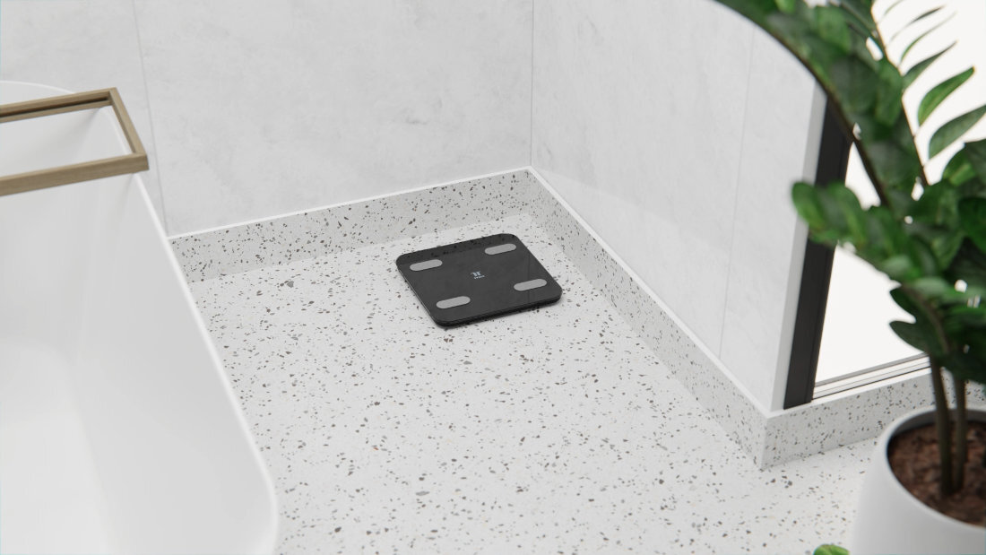 Waga TESLA Smart Composition Scale SC100 design wyglad prezentacja estetyka wykończenie dodatek styl kolor kolorystyka