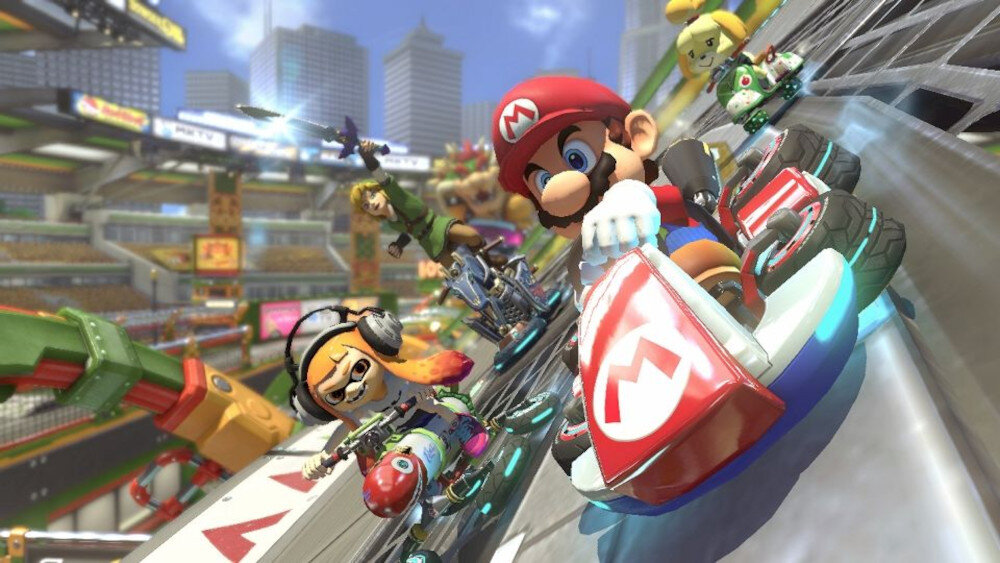 Konsola NINTENDO Switch Oled + Gra Mario Kart 8 Deluxe (kod do pobrania) + NS Online 90 Dni gry zestaw akcesoria dodatki abonament