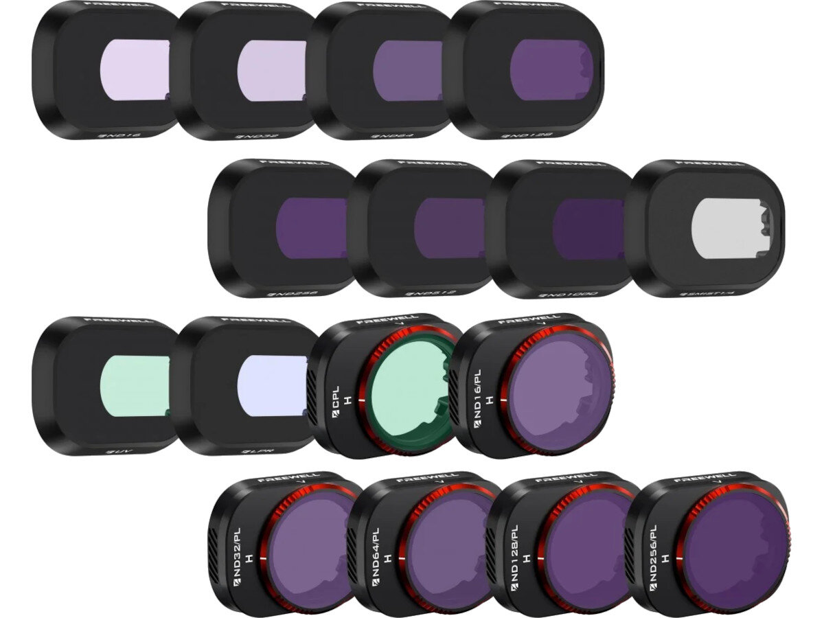 Zestaw filtrów FREEWELL Mega Pack do DJI Mini 4 Pro zestaw przeznaczenie kompatybilność