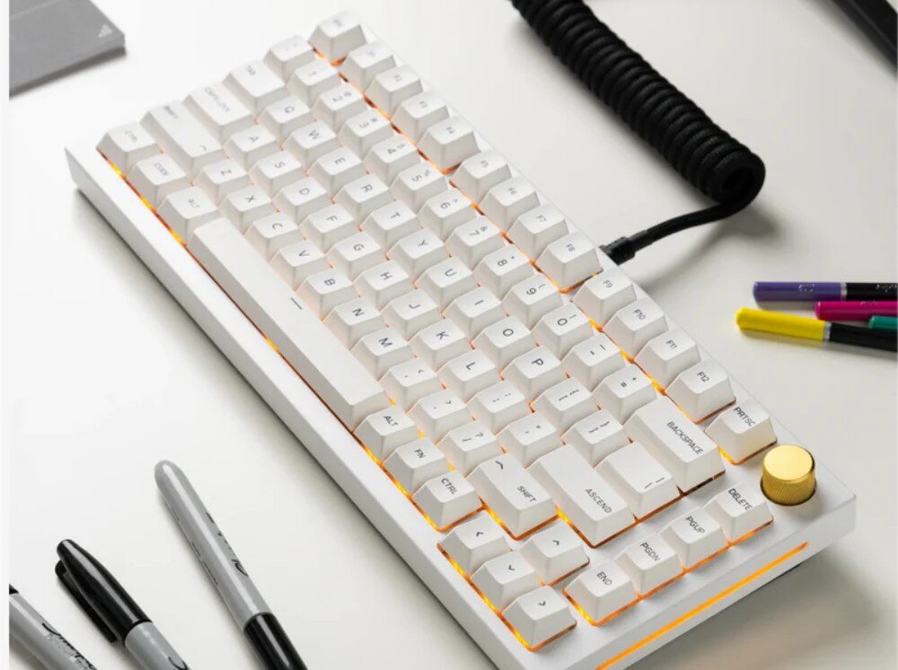 Klawisze GLORIOUS GPBT Arctic White cechy materiał powierzchnia