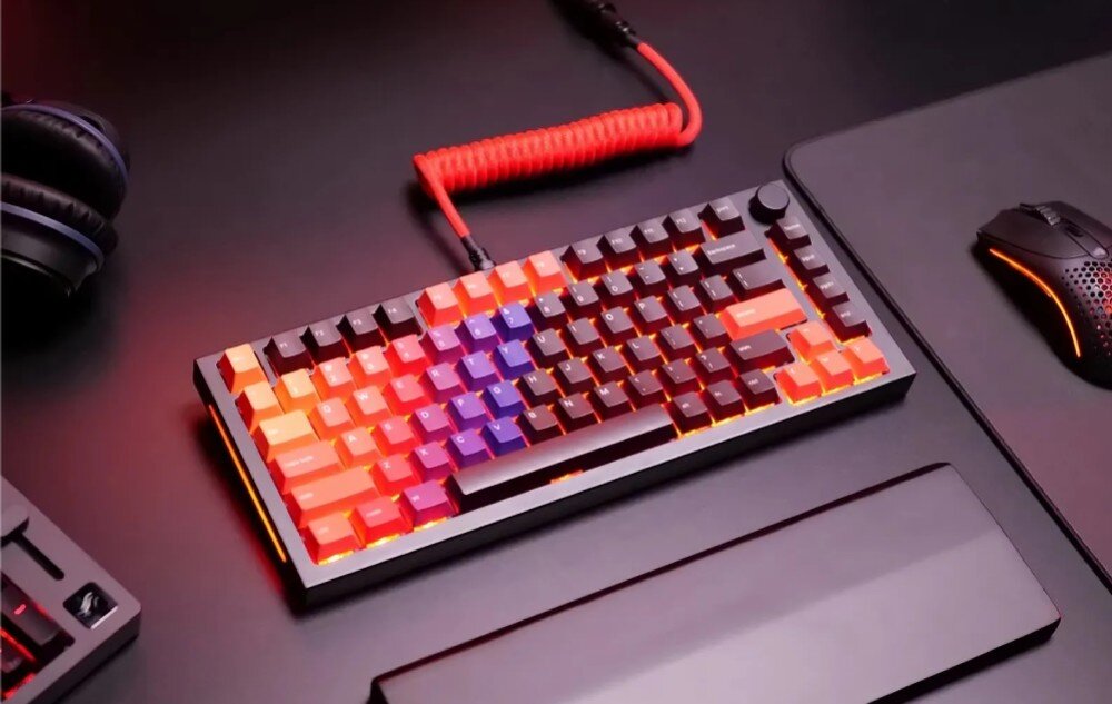 Klawisze GLORIOUS GPBT Celestial Fire cechy materiał powierzchnia