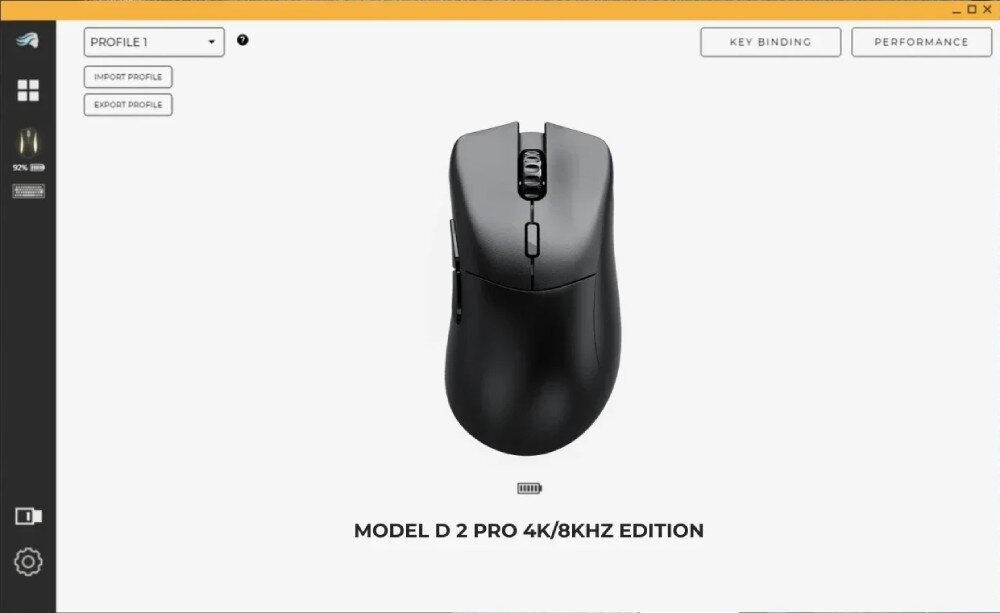 Mysz GLORIOUS PC Model D2 Pro 4K/8KHz Edition Czarny oprogramowanie przyciski skróty dostosowanie