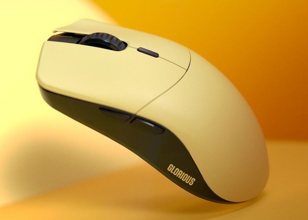 Mysz GLORIOUS Model O Pro Wirelles Żółto-czarny wygląd opis
