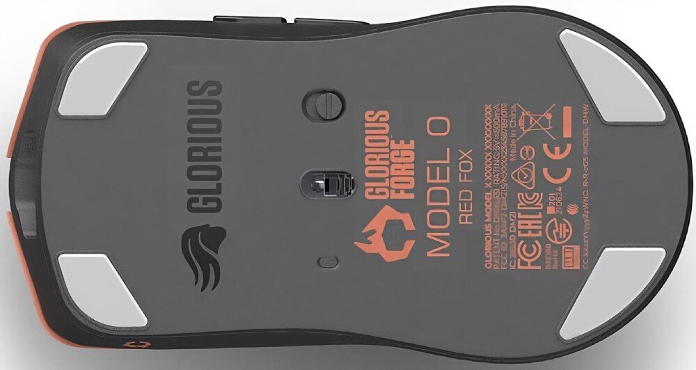 Mysz GLORIOUS Model O Pro Wirelles Czarno-czerwony czas działania akumulator ładowanie odbiornik