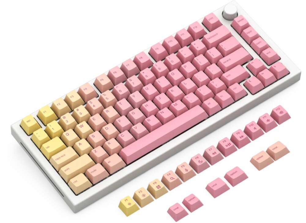Klawisze GLORIOUS PC GPBT Pink Grapefruit cechy materiał powierzchnia