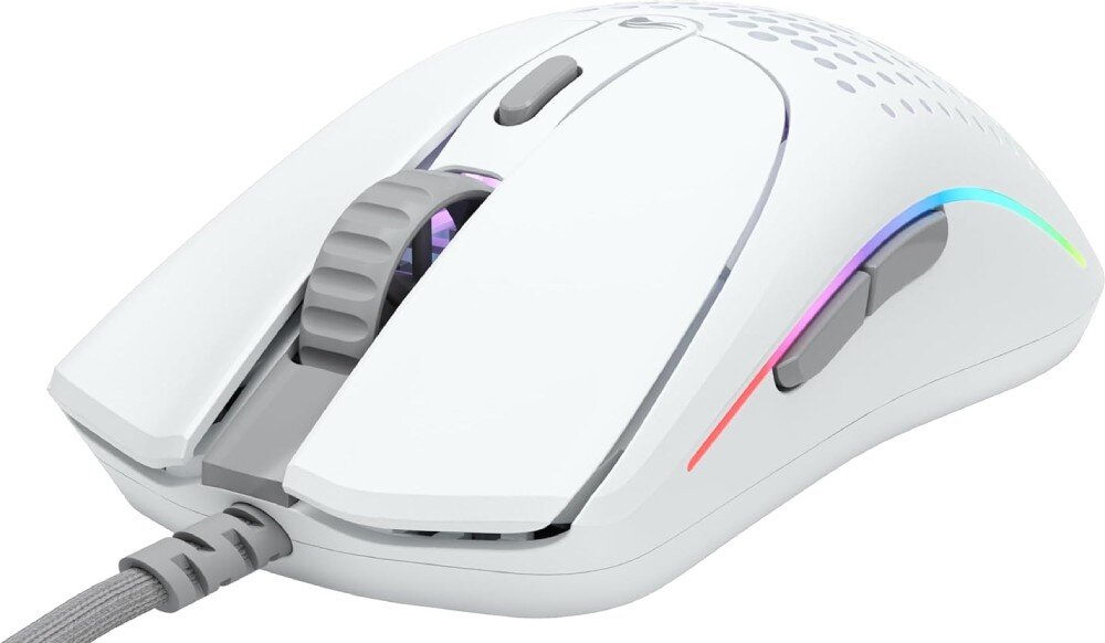 Mysz GLORIOUS Model O 2 Biały kabel podłączenie port oplot