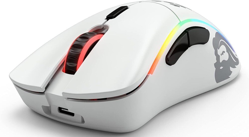 Mysz GLORIOUS Model D Biały łączność odbiornik akumulator czas działania ładowanie