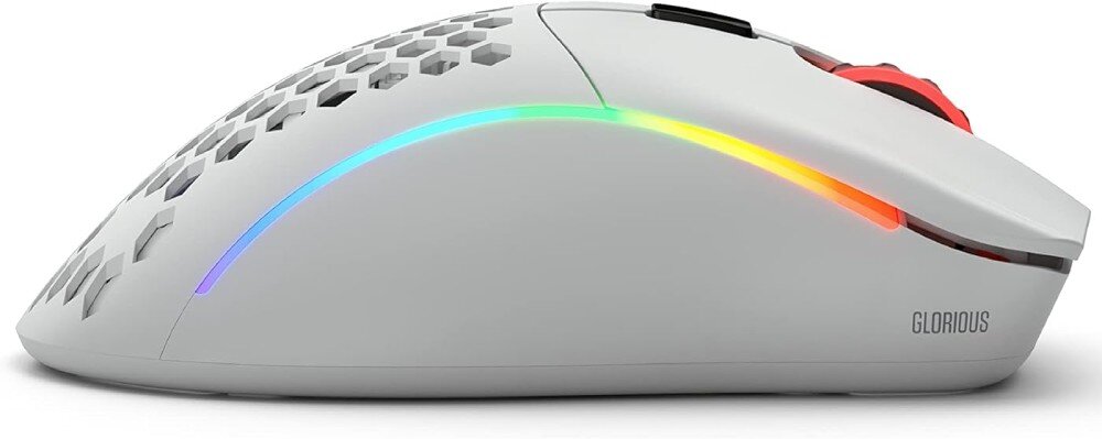 Mysz GLORIOUS Model D Biały ślizgacze materiał płynność
