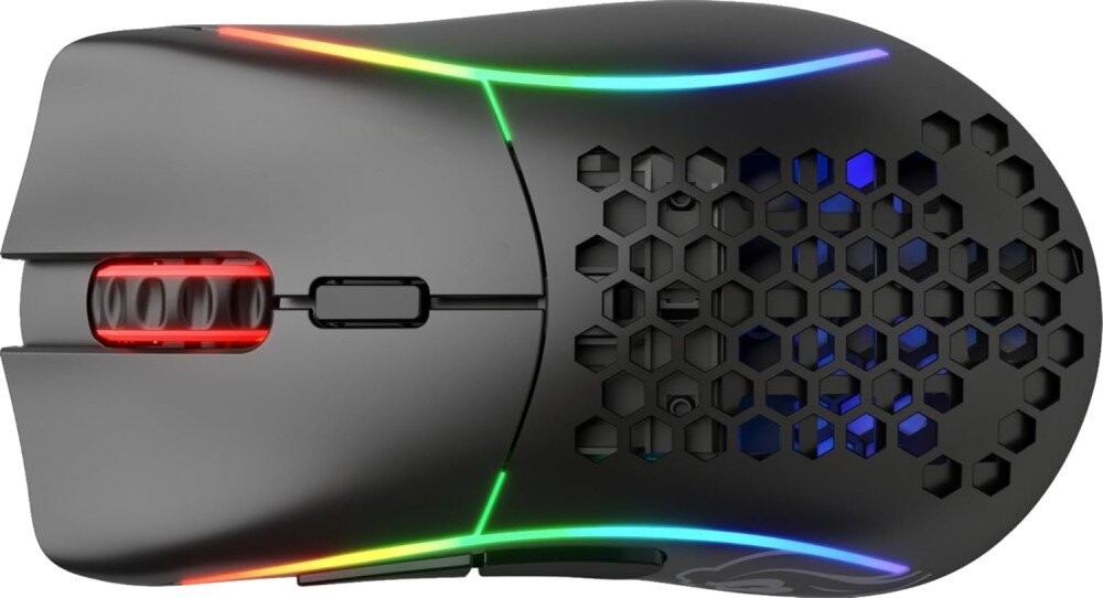 Mysz GLORIOUS Model D- Wireless Czarny bateria czas działania kabel ładowanie