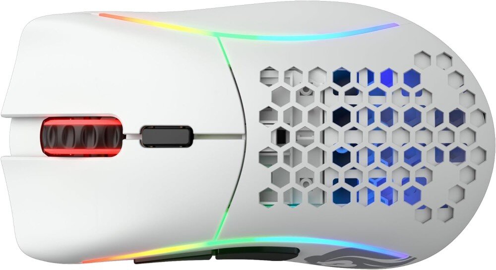 Mysz GLORIOUS Model D- Biały bateria czas działania kabel ładowanie