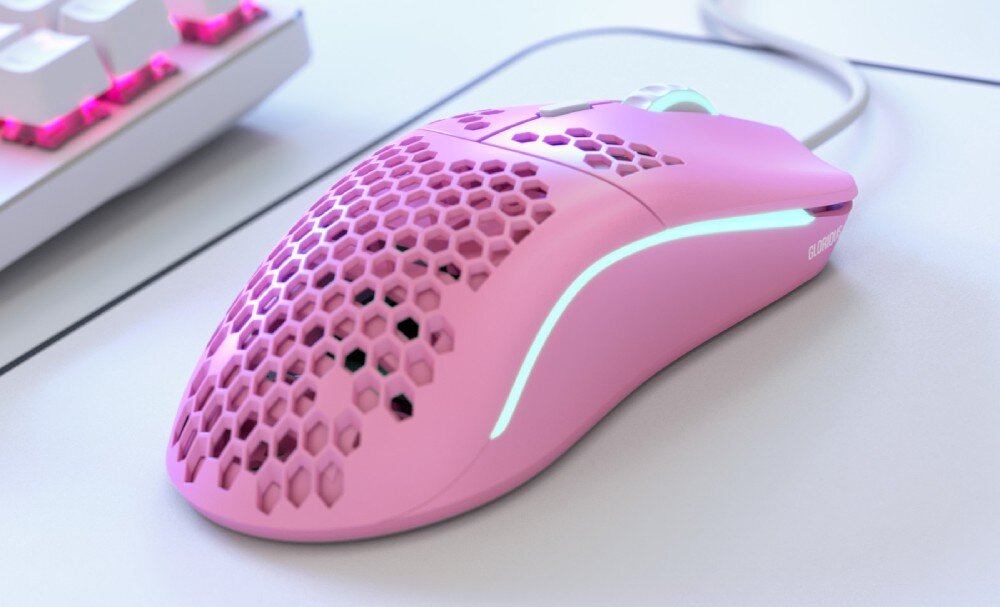 Mysz GLORIOUS Model O Wired Różowy podświetlenie kolory efekty oprogramowanie dostosowanie