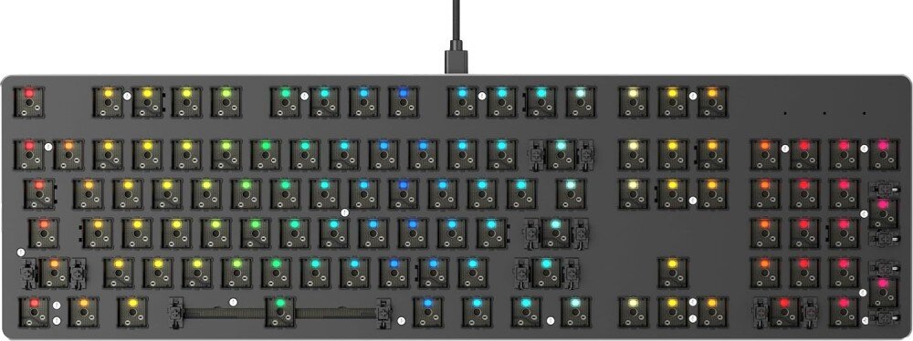 Klawiatura GLORIOUS GMMK Full-Size Barebone ANSI-Layout wygląd opis