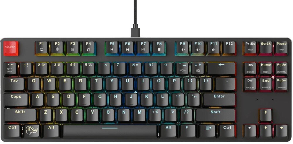 Klawiatura GLORIOUS GMMK TKL Gateron Brown wygląd opis