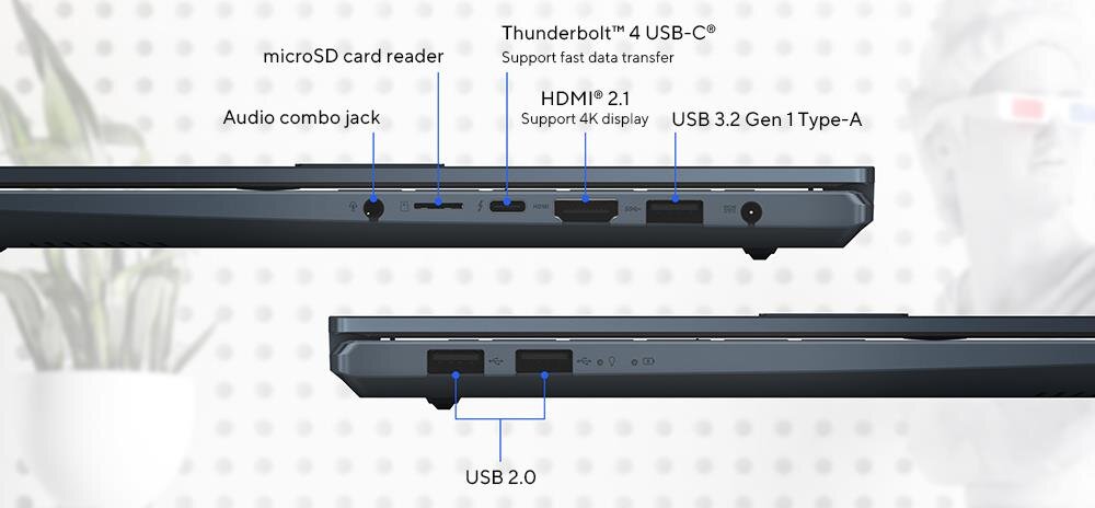 Laptop ASUS VivoBook Pro 14 - Thunderbolt 4 USB-C