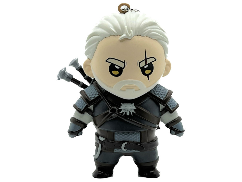 Figurka CENEGA The Witcher Geralt of Rivia Good Loot Hanging Figurine Wiedźmin detale Geralta z Rivii karykaturalnym stylu