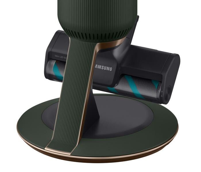 Bliskie zdjęcie stojaka odkurzacza Bespoke VS20B95943N Bliskie zdjęcie stojaka odkurzacza Samsung Bespoke VS20B95943N