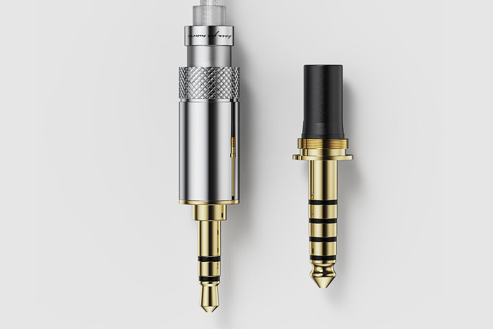 Słuchawki douszne FIIO FF3S - wtyki, kabel system twist-lock