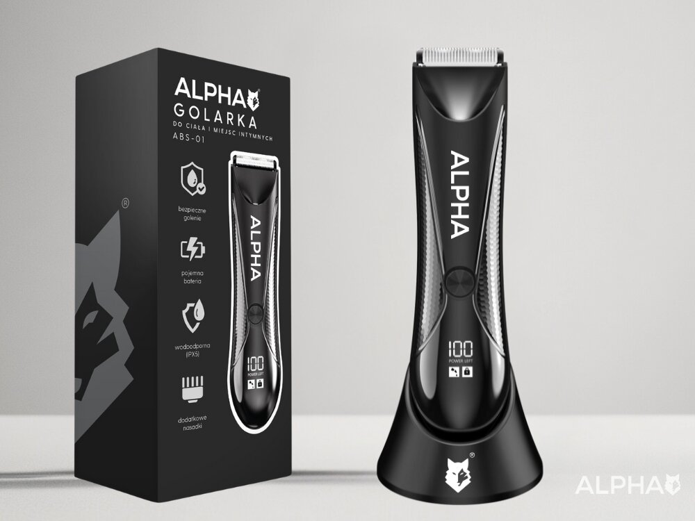 Strzyżarka ALPHA ABS-01 0.5-4.5 mm do miejsc intymnych, do włosów ciała i twarzy, do brody i wąsów