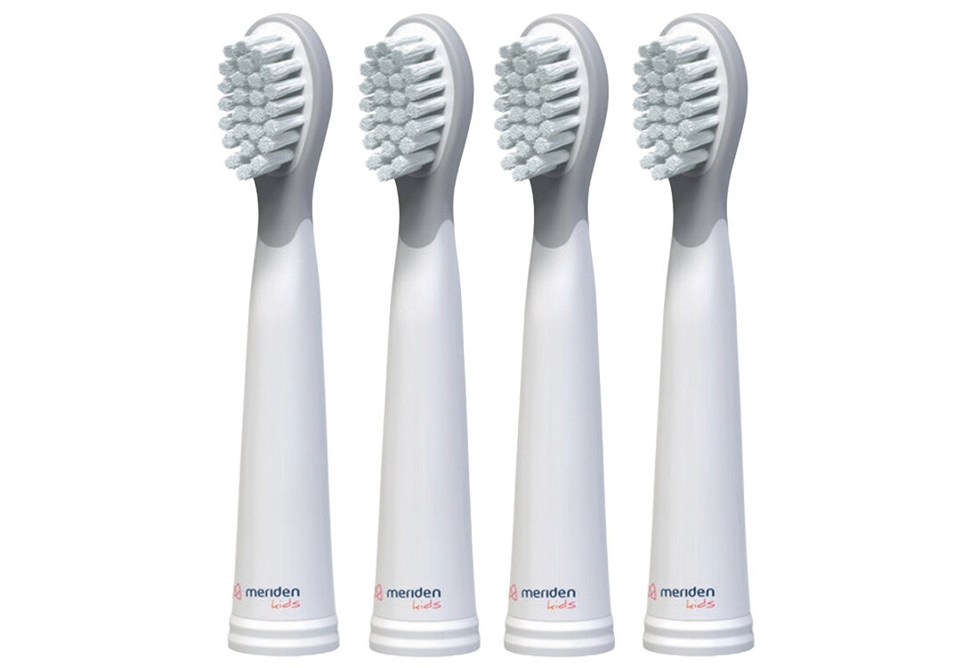 Oryginalna końcówka szczoteczki MERIDEN Brush Head Adaptive 5+ (4 szt.) Gumowana konstrukcja Główka końcówki pokryta jest miękkimi, gumowymi wypustkami czyszczenie języka Gumowane boki pomaga eliminować biofilm efektywne szczotkowanie bezpieczny wybór 