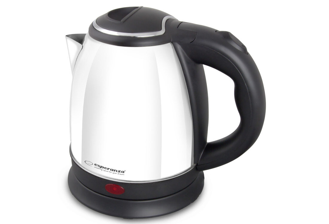 Czajnik ESPERANZA Parana EKK128W Funkcjonalny design wykonanie z wysokiej jakości stali nierdzewnej biały kolor i elegancki kształt Ergonomiczna, nienagrzewająca się rączka wygodne użytkowanie zabezpieczenie przed włączeniem ochrona Bezprzewodowa konstrukcja przewód długość