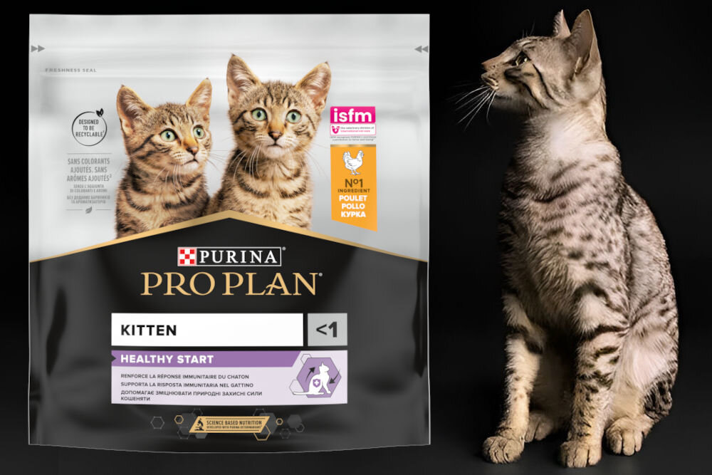 Karma dla kota PURINA Pro Plan Kitten Healthy Start Kurczak 2 x 400 g sklad zywienie