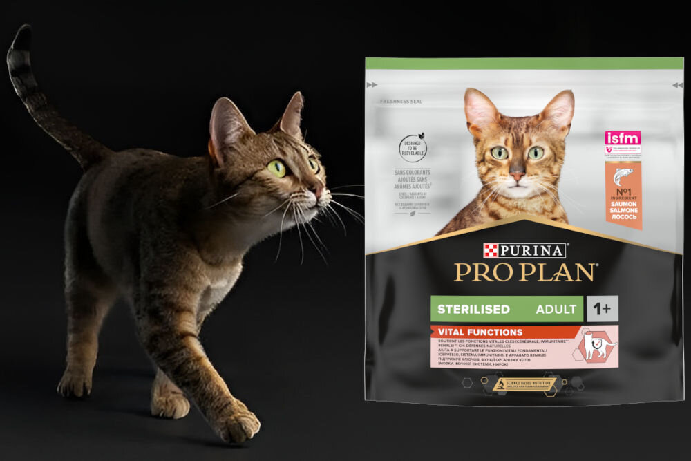 Karma dla kota PURINA Pro Plan Sterilised Vital Functions Łosoś 2 x 400 g sklad zywienie
