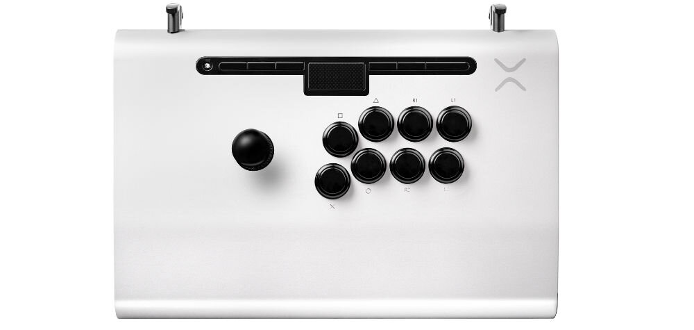 Kontroler PDP Victrix Pro FS Arcade Fight Stick Biały prezentacja kontrolera na białym tle