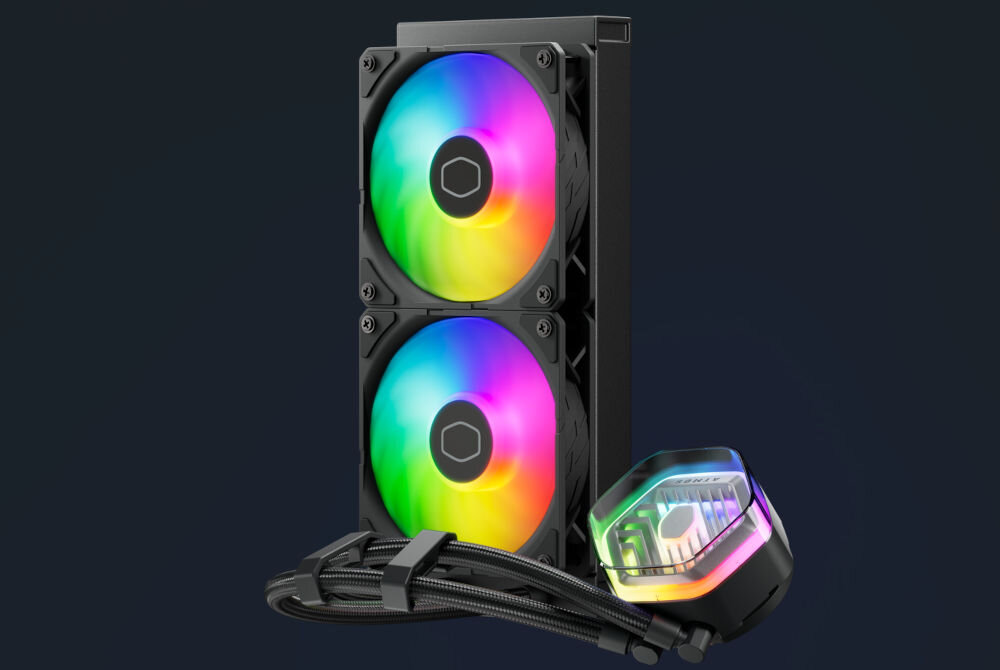Chłodzenie wodne COOLER MASTER MasterLiquid 240 Atmos ARGB górna pokrywa z ekologicznych plastików przezroczysta wymienna