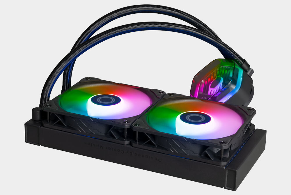 Chłodzenie wodne COOLER MASTER MasterLiquid 240 Atmos ARGB dwa wentylatory SickleFlow Edge ARGB 120mm