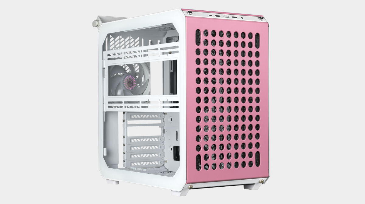 Obudowa COOLER MASTER Qube 500 Flatpack Macaron Edition dwa gniazda radiatorów 280 mm 8 lokalizacji wentylatorów obsługa płyt E-ATX rozmiar 33 litry