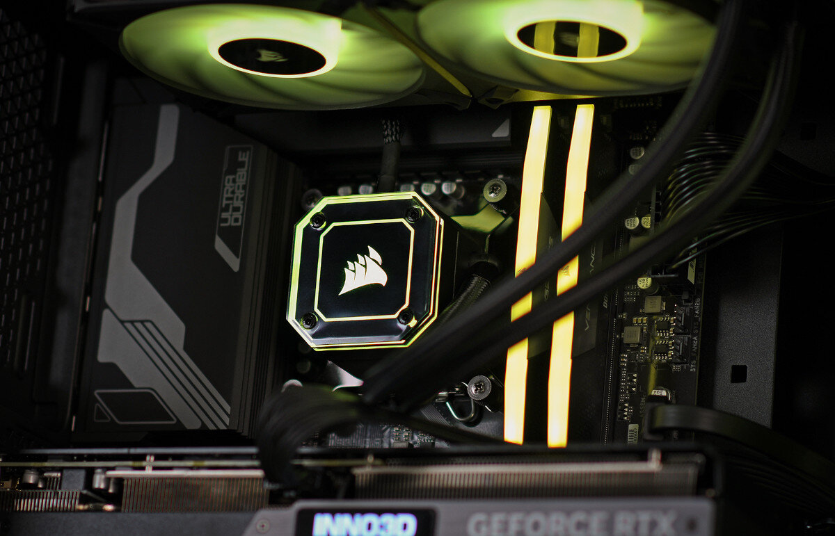 Komputer ACTINA iCUE i5-14600KF 32GB RAM 2TB SSD GeForce RTX4070Ti Windows 11 Home projekt testy przeznaczenie