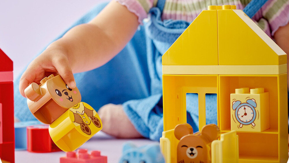 KLOCKI LEGO DUPLO CODZIENNE CZYNNOŚCI— JEDZENIE I PORA SNU 10414 emocje zabawa zwierzątka