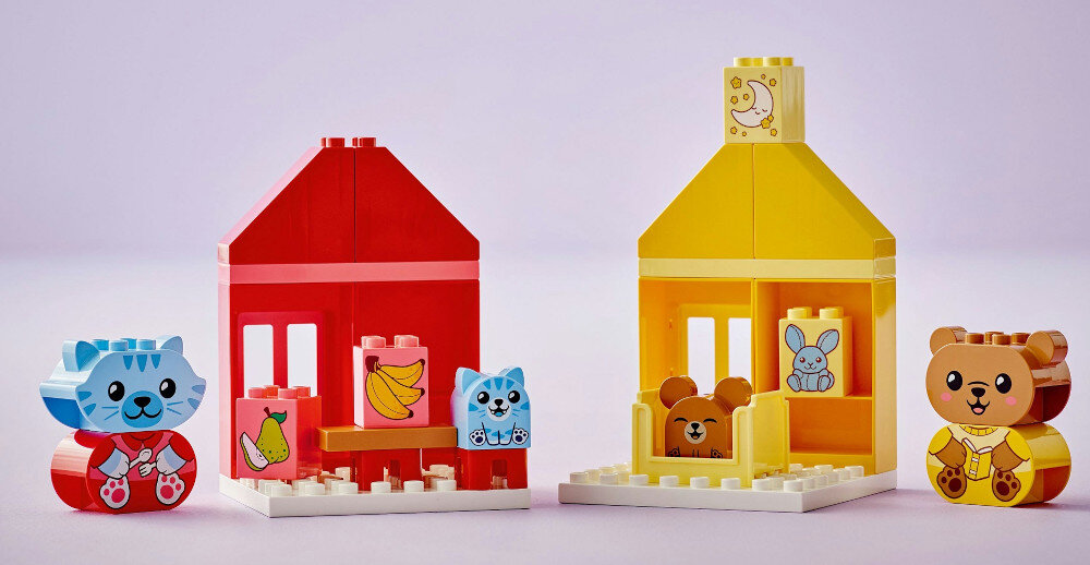 KLOCKI LEGO DUPLO CODZIENNE CZYNNOŚCI— JEDZENIE I PORA SNU 10414 nauka zabawa emocje