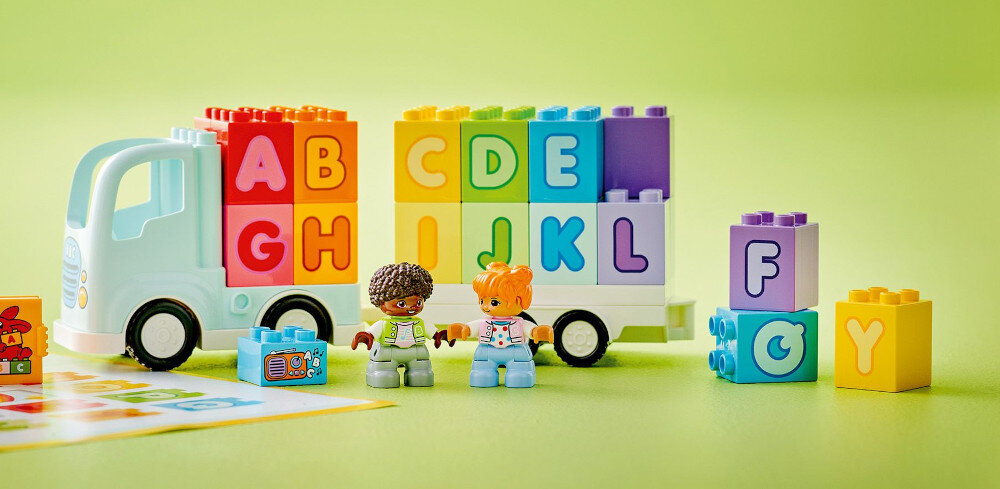 KLOCKI LEGO DUPLO CIĘŻARÓWKA Z ALFABETEM 10421 budowanie