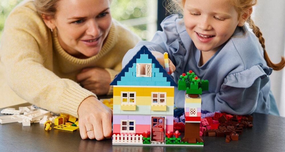 KLOCKI LEGO CLASSIC KREATYWNE DOMY 11035 dach elementy drzwi okna