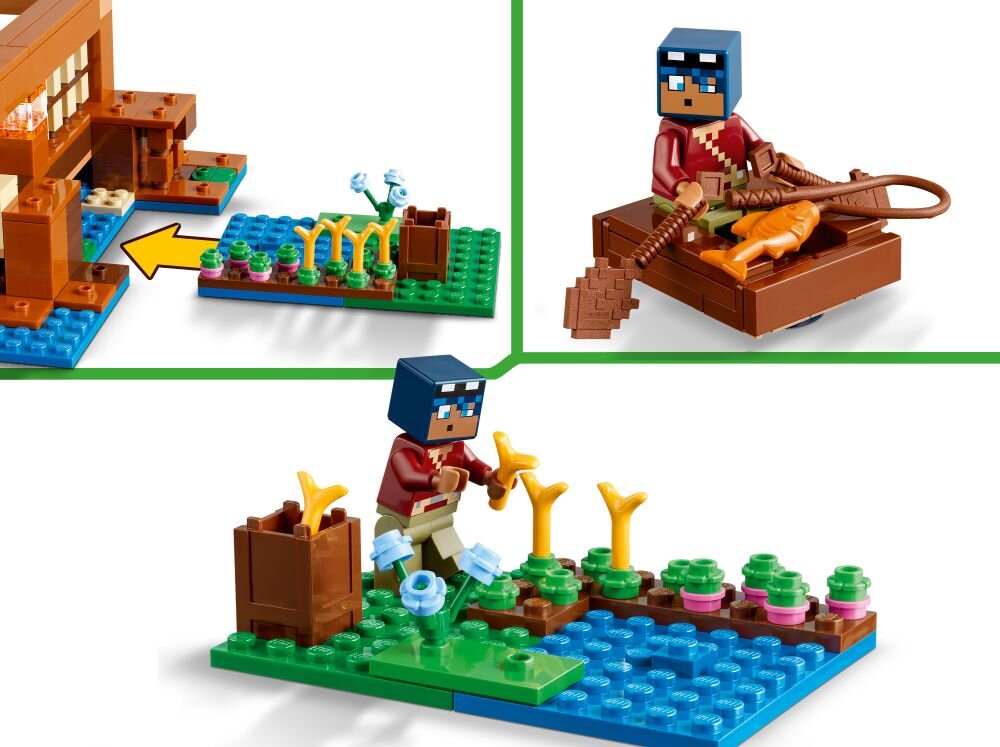 LEGO 21256 Minecraft Żabi domek klocki elementy zabawa łączenie figurki akcesoria figurka zestaw