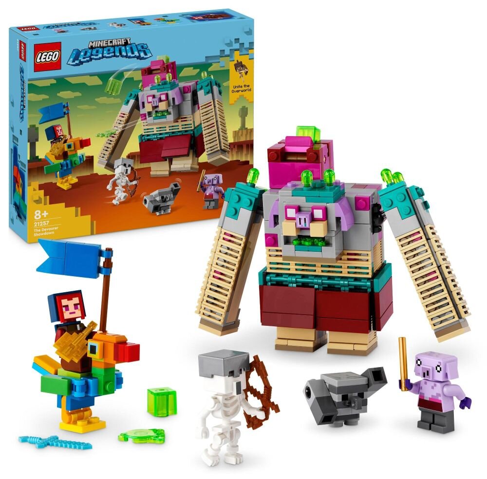 LEGO 21257 Minecraft Decydujące starcie z Dewastatorem klocki elementy zabawa łączenie figurki akcesoria figurka zestaw