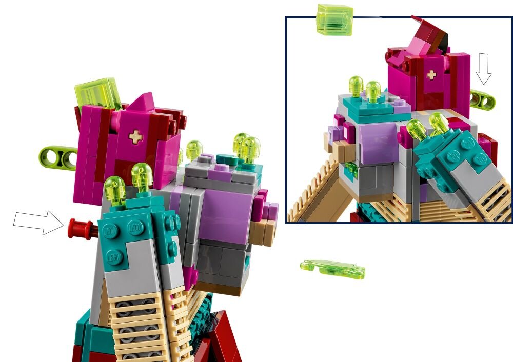 LEGO 21257 Minecraft Decydujące starcie z Dewastatorem klocki elementy zabawa łączenie figurki akcesoria figurka zestaw
